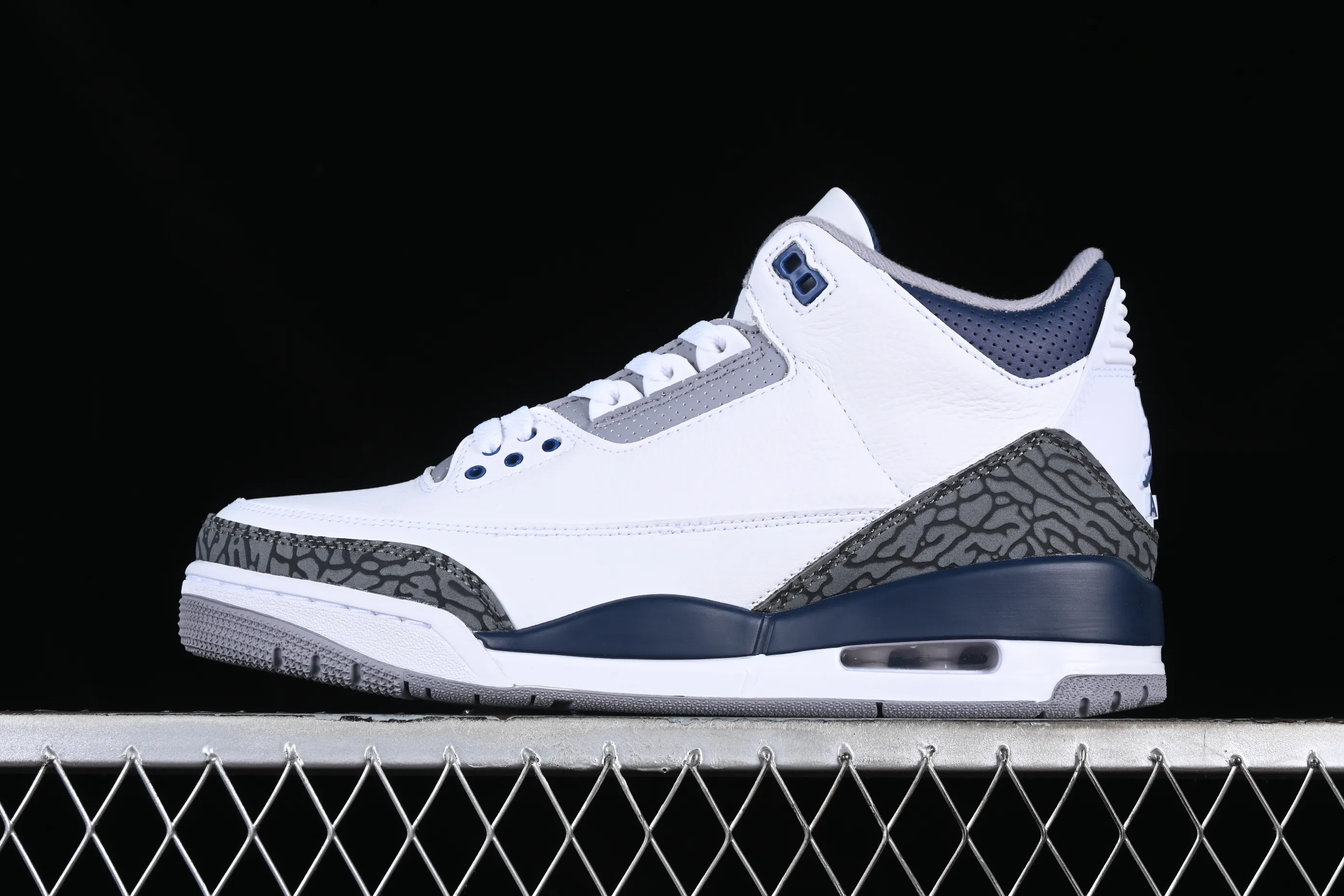 All categories Air Jordan Jordan series basketball shoes Air Jordan 3 L version Air Jordan 3 Retro "Midnight Navy" AJ3 Joe 3 midnight blue cement color CT8532-140